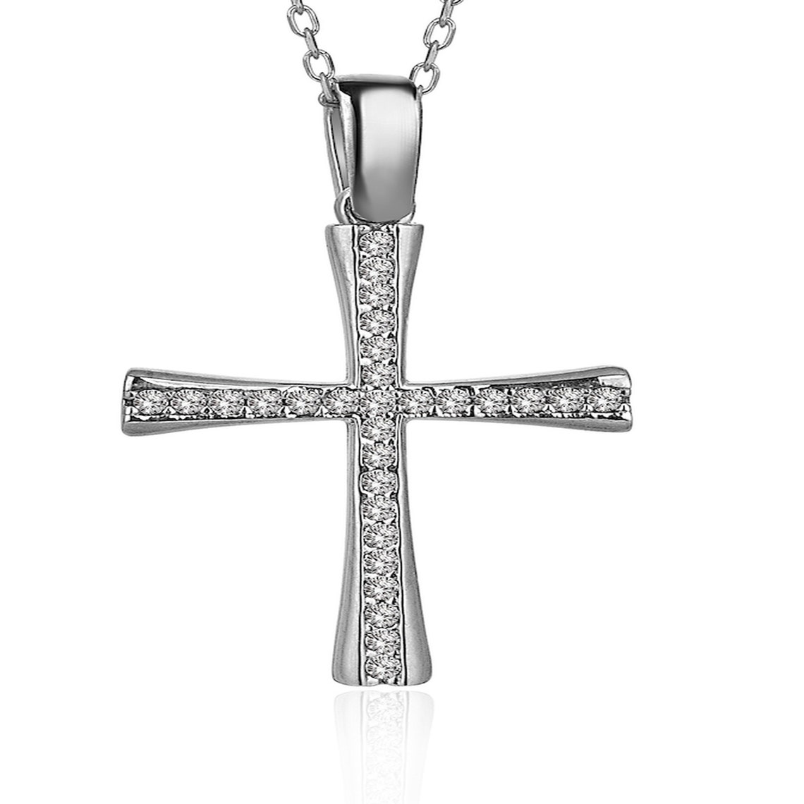 Cross silver necklace Christian Jewelry Cross Wedding Etsy