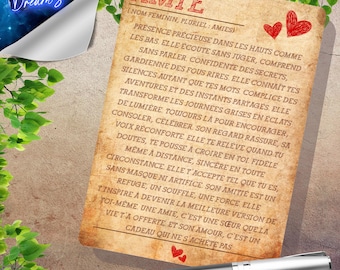 Friend definition cards, birthday card, friendship card, thank you card, gift idea