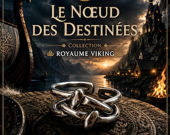 Vikingring met de Knoop der Loten – Verstelbare roestvrijstalen ring – Symbolisch Scandinavisch sieraad – Cadeau-idee voor vrouwen