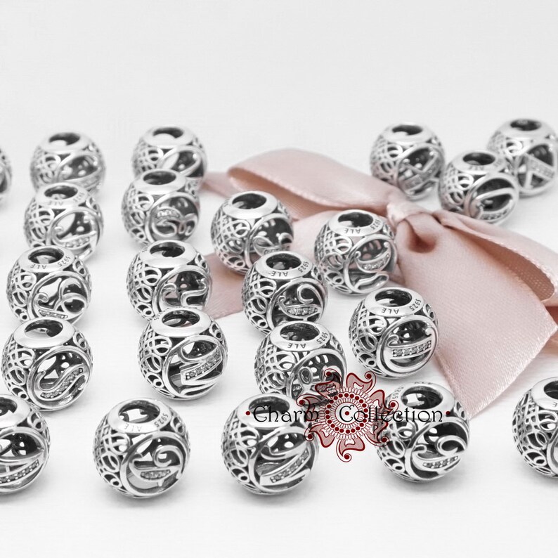 Pandora S925 Alphabet Letter Initial Vintage N Bracelet Etsy