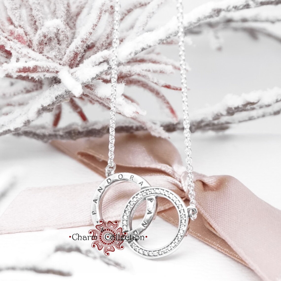 Pandora Circles Necklace Clear CZ 396235CZ Adjustable 45 Cm Etsy UK