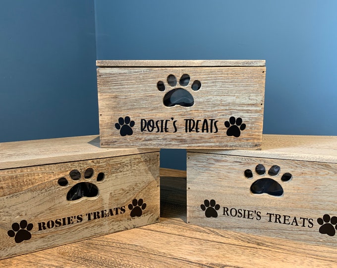 Personalised Dog Treat Box Doggy Gift Dog Treat Tin Dog Treat Jar Dog