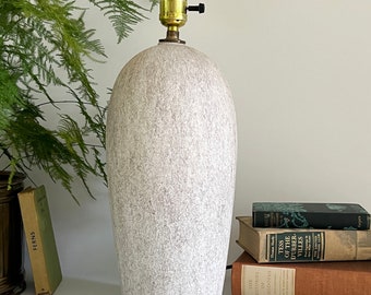 Vintage Textured Ceramic Lamp l Stoneware Pottery Table Lamp l Shade Not Included