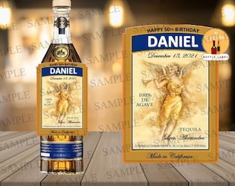 Gran Centenario Tequila Custom Label,  Personalized Centenario Tequila Label, Anejo Tequila, Blanco Bottle Label 750Ml, Birthday