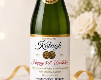 Martinelli’s Sparkling Cider Label, Personalized Party Favor Sticker, Wedding Favor, Baby Shower Gift, Sweet 16 Favor, Birthday Celebration