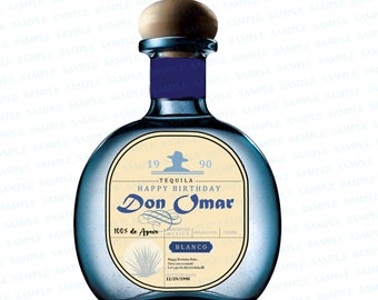 Printable Don Julio Tequilla Label, Personalized Don Julio Label, Tequilla Label, Birthday Bottle Label, Tequila Airplane Bottle Size, Label