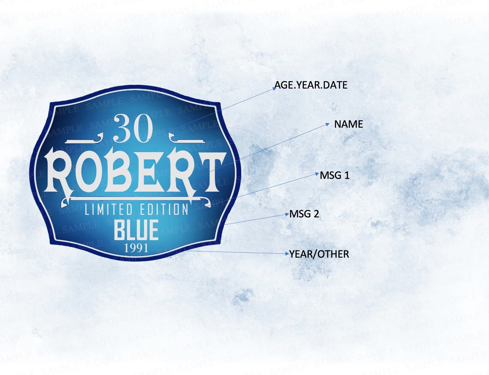 Luc Belaire Blue Personalized Champagne Label New Cuvée Etsy