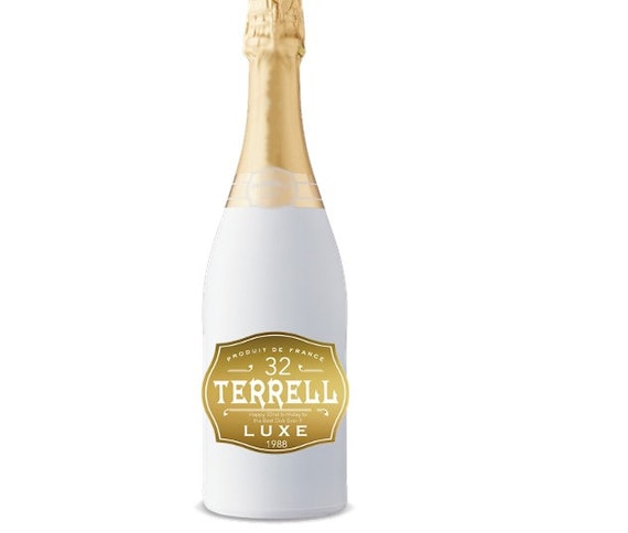 Personalized Champagne Label, Belaire Champagne, Birthday