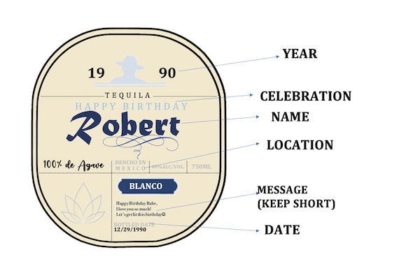 Printable Don Julio Tequilla Label, Personalized Don Julio Label, Tequilla Label, Birthday Bottle Label, Tequila Airplane Bottle Size, Label