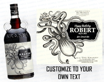 Custom Spiced Rum Bottle Label, Mini Rum Party Favors, House Warming Gift, Custom Unique Birthday Rum, Gift for him, Custom Rum label