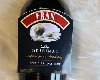 Personalized Bailey’s Labels, Custom Bailey's Liquor Label, Bailey Gift,  Bailey's Liquor Label Custom Name