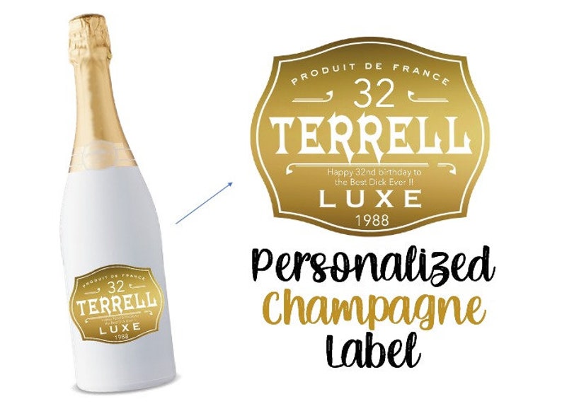 Etiquette De Champagne Personnalisee Champagne Belaire Etsy