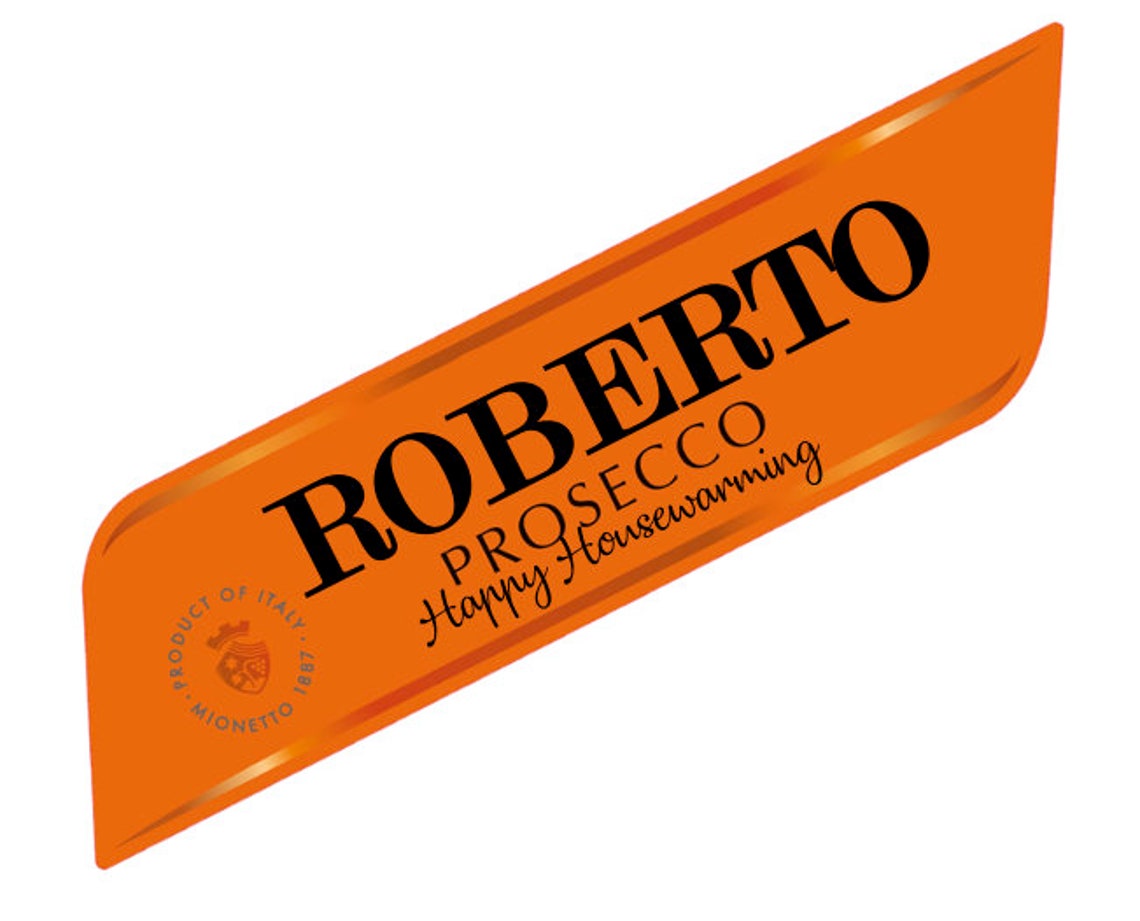prosecco custom label