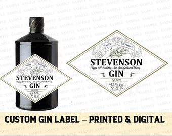 Hendricks Gin Custom Label, Custom Gin Label, Birthday Gin Gift, Vodka Label, Wine label custom, Tequila Label, Custom hendricks Gin