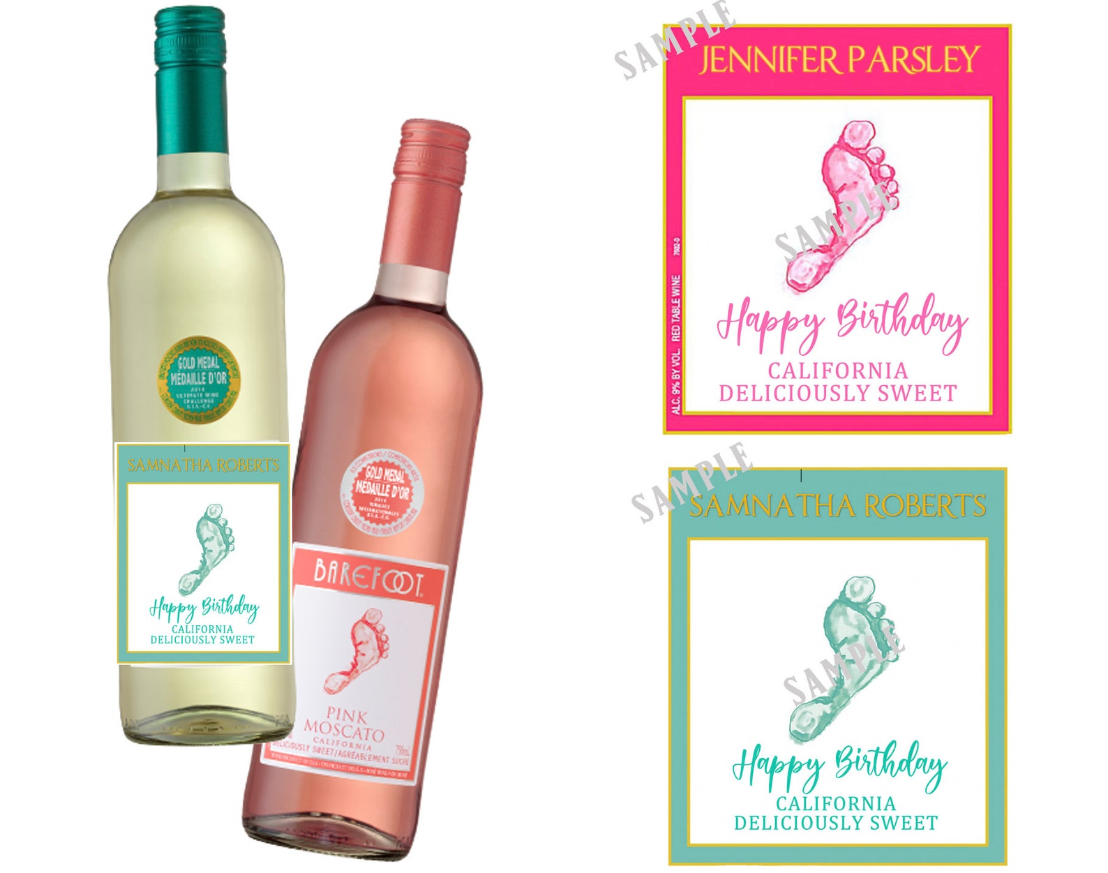 custom-barefoot-wine-label-barefoot-wine-label-baby-shower-etsy-canada