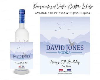 Etiqueta de vodka personalizada, etiqueta de vodka de cumpleaños personalizada, etiqueta de vodka, etiqueta de recuerdo de fiesta de avión, etiqueta de champán de cumpleaños, vodka de dama de honor