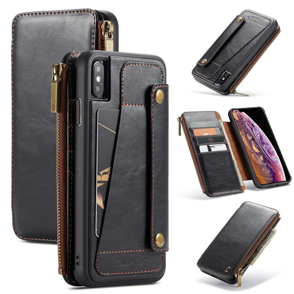 Leder Portemonnaie Hülle für iPhone 11 Pro 6s 7 8 Plus XS XS Etsy