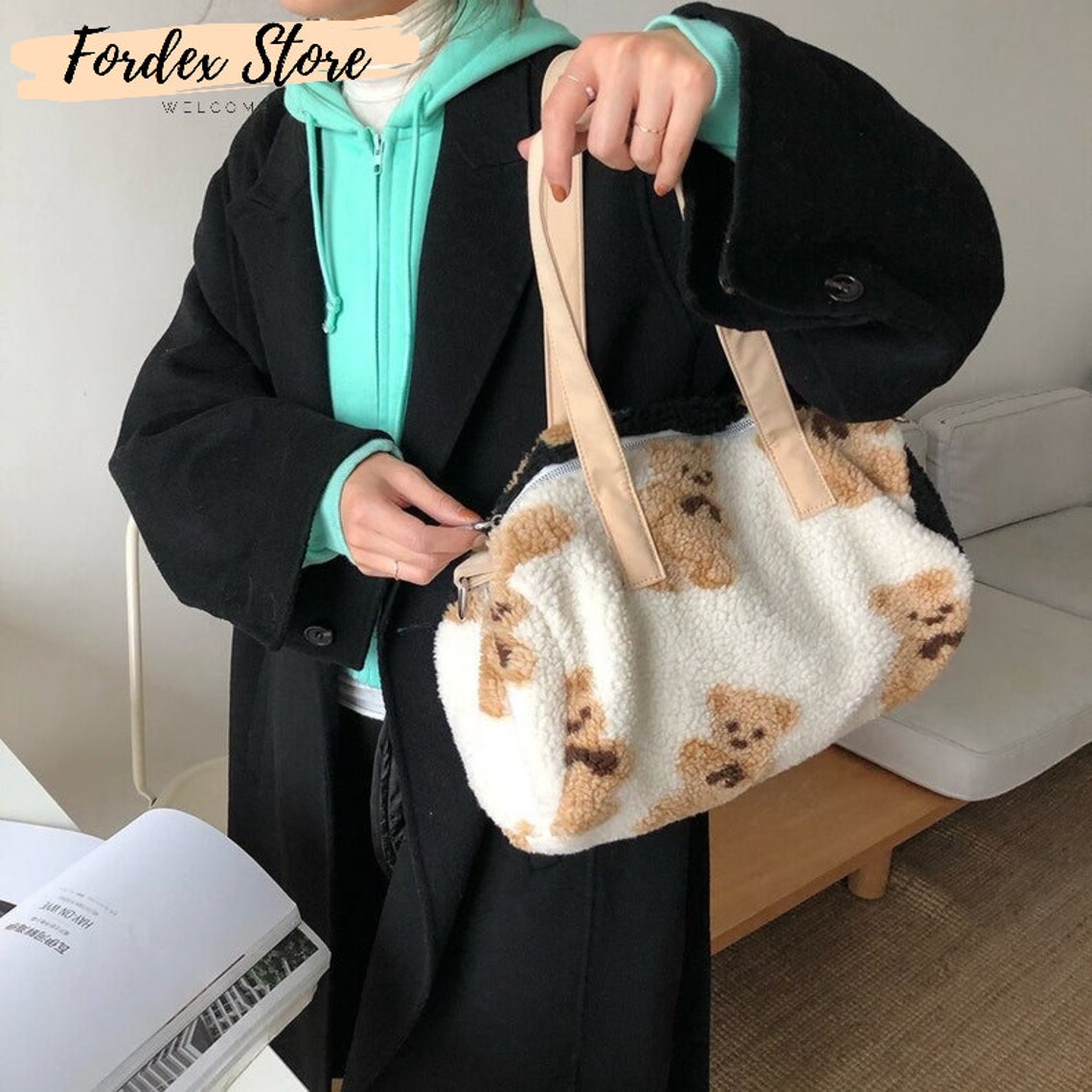 Fluffy Bag bolsas 2021 New Winter Soft Plush Shoulder Bags Etsy