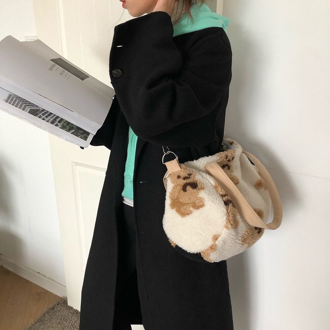 Fluffy Bag bolsas 2021 New Winter Soft Plush Shoulder Bags Etsy