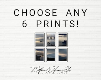 Mix and match any 6 photography prints to create a custom print set | Print set of 6 custom photos | A4 A3 A2 A1 Travel Prints