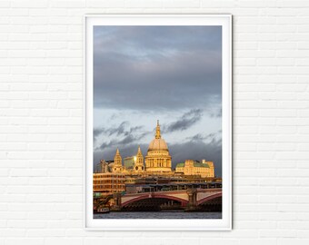 St Pauls Cathedral London Photos A4 | Photography Print A3 | British Buildings Architecture Wall Art in England | Large Bedroom Decor UK A3