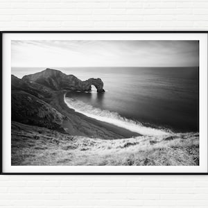 Durdle Door Black and White Fine Art Photography Print | Dorset Landsacpe Photo | Seascape Prints | Jurassic Coast Coastal Scene Wall Art UK