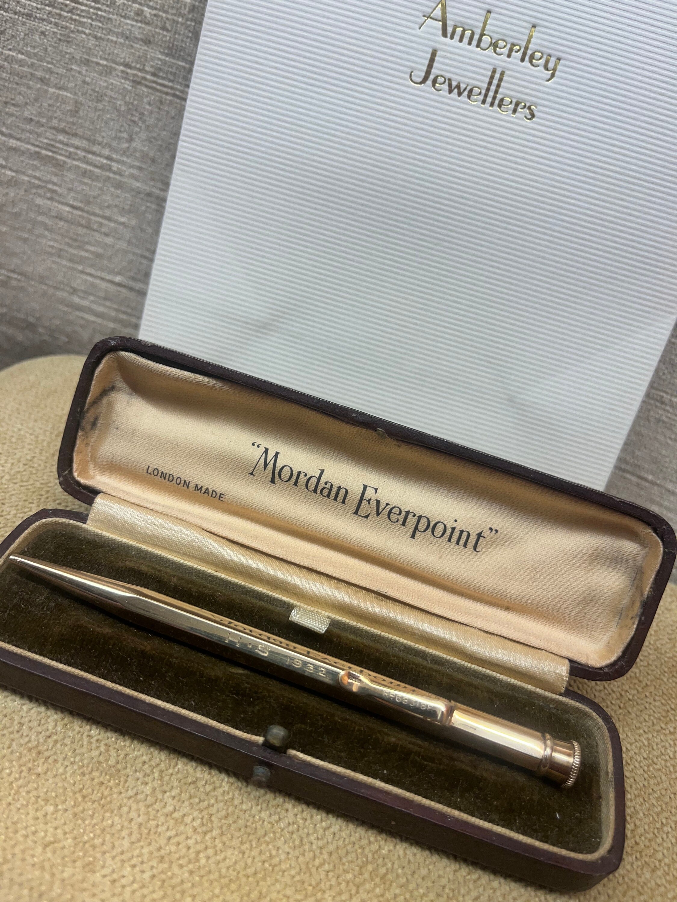 Sampson Mordan Pencil Gold - Etsy UK