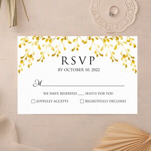 Carte RSVP imprimée et enveloppe
