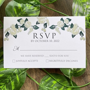 Carte RSVP et enveloppe imprimées