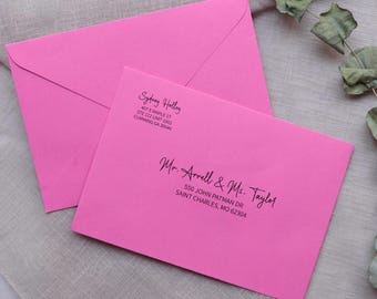 Custom Address Printing for Wedding Invitations - Elegant Address Printing for Wedding Envelopes - Modern Wedding Envelope Address Printing