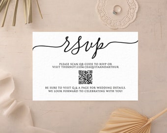 Bedrukte RSVP-kaart en envelop