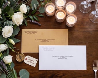 Passport invitation envelope and address printing service