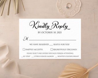 Printed RSVP Card and Envelope