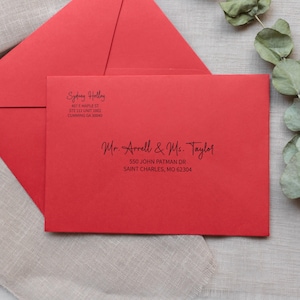 Modern Wedding Envelope Address Printing - Custom Address Printing for Wedding Invitations - Elegant Address Printing for Wedding Envelopes
