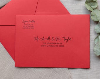 Modern Wedding Envelope Address Printing - Custom Address Printing for Wedding Invitations - Elegant Address Printing for Wedding Envelopes