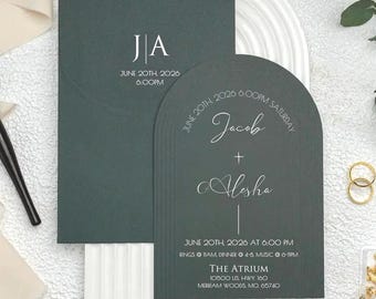 DIY Digital Wedding Invitation Template - Customizable Canva Template - Instant Download Elegant Digital Invitation - Printable Invitation