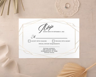 Printed RSVP Card and Envelope