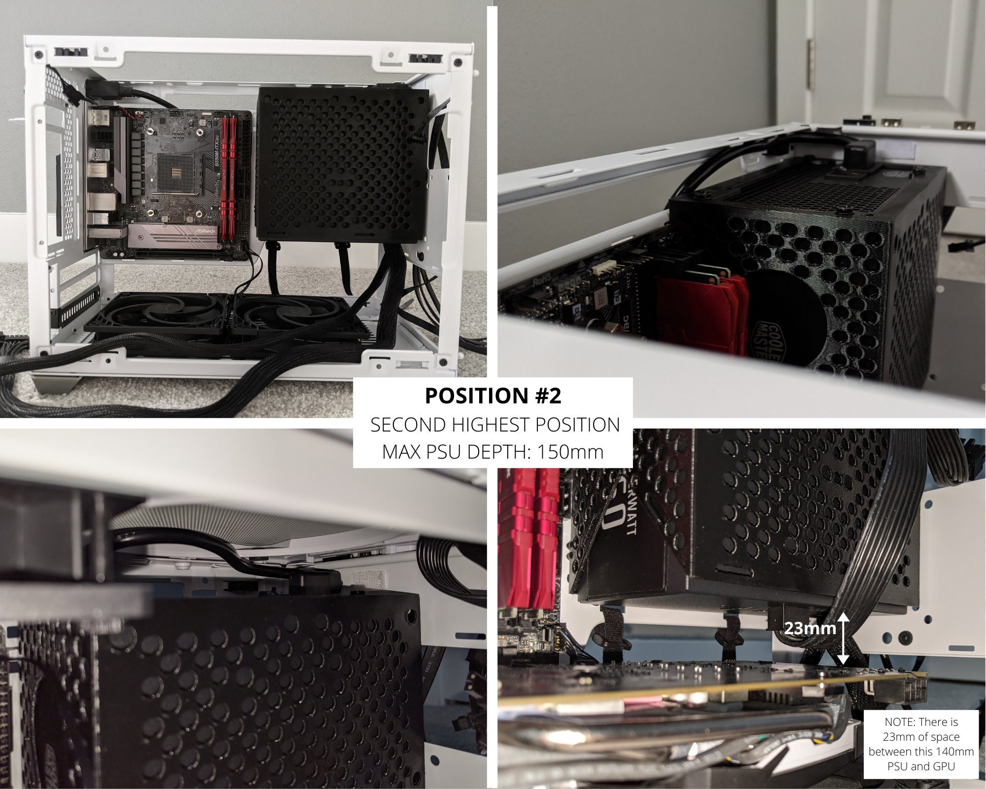 ATX PSU Bracket Cooler Master NR200 hard Drive / Cord Etsy