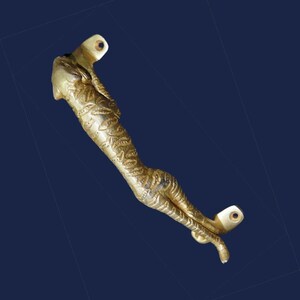 Brass Bengal Tiger Door Handle | Jaguar Cat Shape Handircraft Door Pull