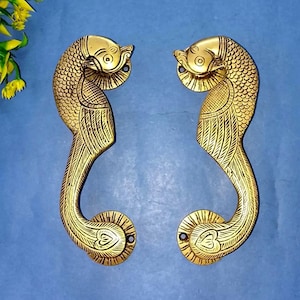 Tirador de armario con diseño de cisne de cuello curvo / Tirador de puerta victoriano de latón con diseño de loro, herrajes únicos KWB