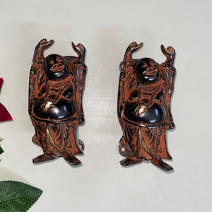 Manilla de puerta Happy Man Kuber Dev / Juego de tiradores de puerta de latón con diseño de Buda sonriente OGL