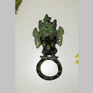 Ganesha Doorbell | Brass Vinayaka Head Door Knocker | Door Accessory