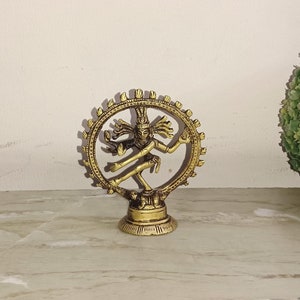 Brass Nataraja Idol | Shiva Dancing Figurine Statue
