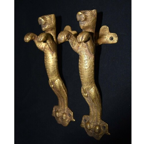 Male Tiger Door Handle Jumping Tiger Shape Door Pull Etsy