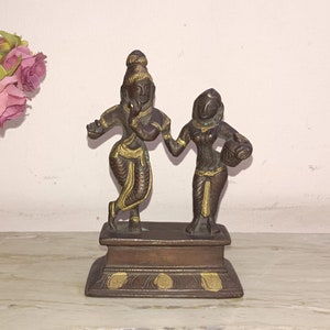 Radha Krishna Sculpture | Brass Symbol of Love Statue