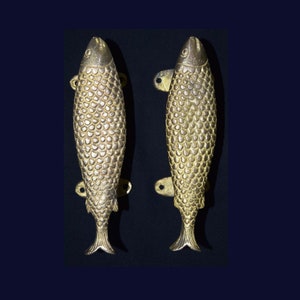 Nautical Fish Door Handle Pair | Brass Door Accessories Made in India