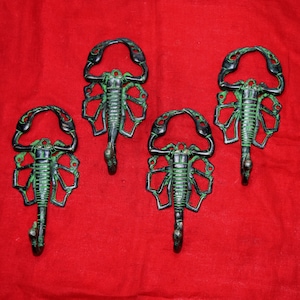 Set of 04 pieces | Brass Scorpion Hook | Scorpion Key Holder