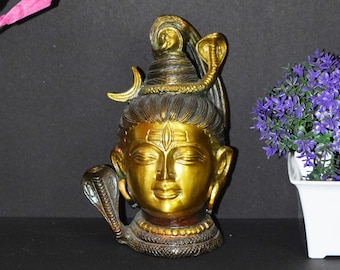 Lord Shiva Statue Mit Nandi – Antik-goldene Hindu-Gottheit Aus Polystein, 15,7x10,9x17,2 Cm, Handbemalt