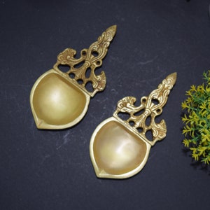 Beautiful Oil Lamp | Set of 2 Pieces Hand Craving Art Oil Diya