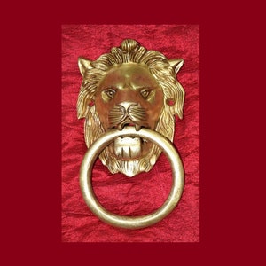 Lion Door Knocker | Big Cat Door Bell | Bangalow Door Decoration